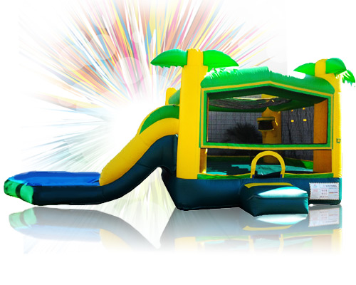 Tropical Combo Slide Bouncer