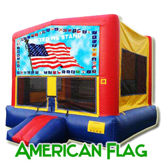 American Flag Patriotic Bounce House